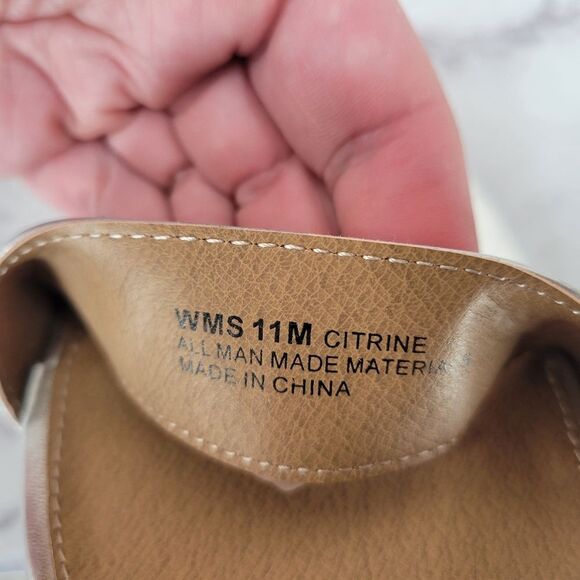 Report Citrine Espadrille Wedge Platform Heel Sandal Metallic Silver 11M - Picture 13 of 14